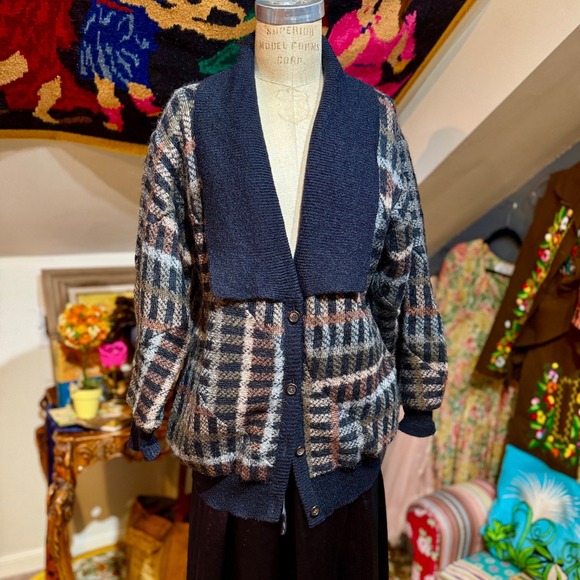 Kay Cosserat‎ for Bonwit Teller Vintage Stunning Wool Blend Cardigan Sweater - M